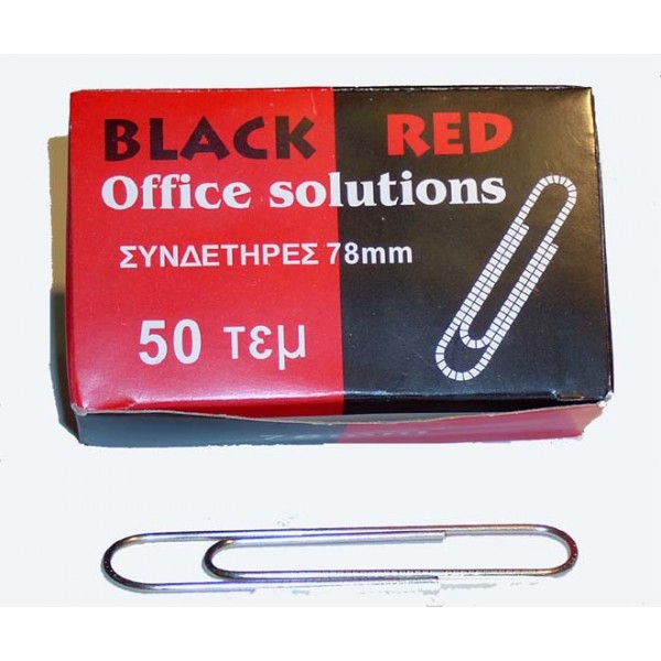 Συνδετήρες Μεταλλικοί 78mm Black Red